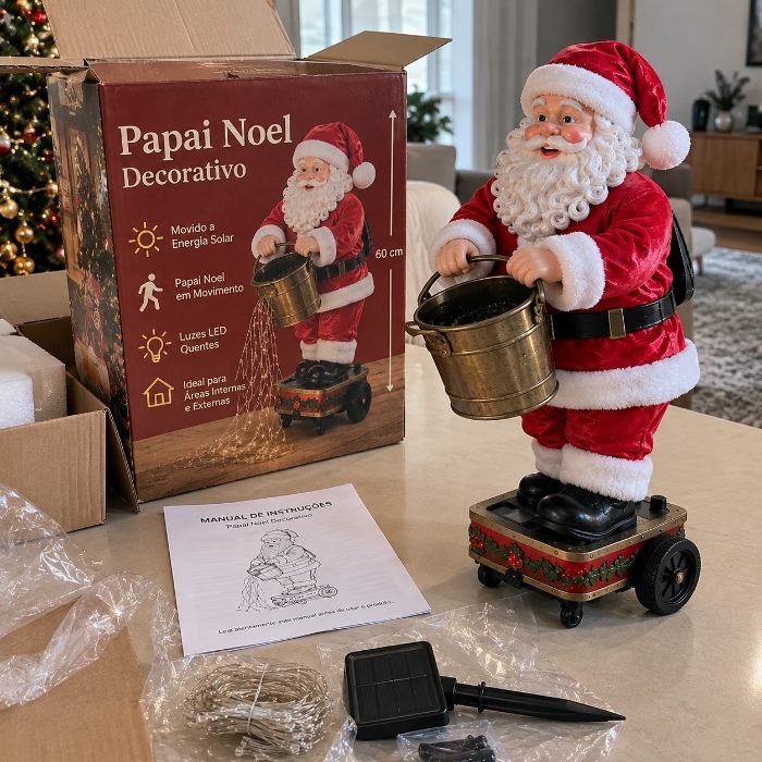 Foto da cliente Patrícia: Papai Noel com a caixa, manual e acessórios